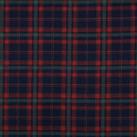 Navy/rood ruiten - Flannel