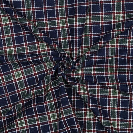 Navy/groen ruiten - Flannel