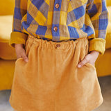 knit corduroy 205 mustard - rekbare corduroy_