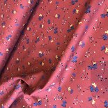 little flower dark red - winter cotton