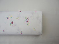 colourful pocho bijoux on white - double gauze