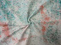 birds eye pink/turq. - double gauze