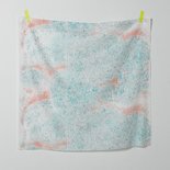 birds eye pink/turq. - double gauze