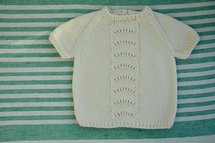 Breipakketje T-shirt ecru schelpjes