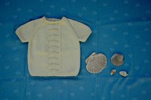 Breipakketje T-shirt ecru schelpjes