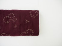bordeaux with embroidery -double gauze