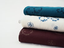 blue with blue embroidery -double gauze