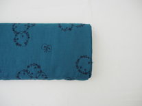 blue with blue embroidery -double gauze