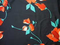 Grote bloem Polyester - editex