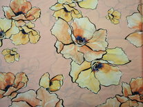 Roze bloem viscose - editex