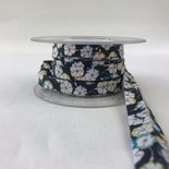 Biais bloem blauw zwart