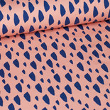 Boordstof pink assorti met stof chat chocolat