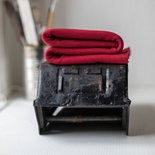 organic rib 2x1 Red - boordstof