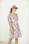 Lila bloem viscose - editex (Elma dress)