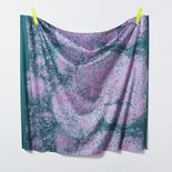 birds eye purple/green- dunne katoen