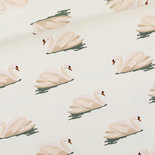 French Terry swan - cloud white