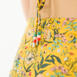 Lycra summer flower - cloud white