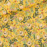 Lycra summer flower - cloud white