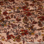 bloem oud roze/zalm - viscose
