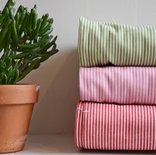 olijfgroen striped denim