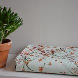 bloemen op mint - dikkere katoen