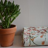 bloemen op mint - dikkere katoen
