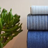 Licht blauw striped demin