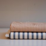 groen,blauw/wit strepen voor de molly jas - katoen
