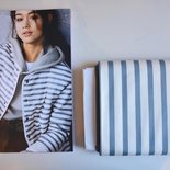groen,blauw/wit strepen voor de molly jas - katoen