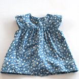 chambray flower - katoen