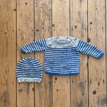 trui streepjes / muts - 3 maanden