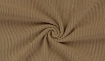 donker beige - brede ribfluweel