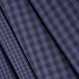 Gingham night cobalt Fabric - katoen