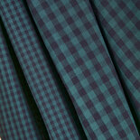 Gingham night forest Fabric - katoen