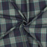 groen geruit -linnen/viscose