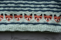 BREIPAKKET Trui met vosjes 0-3-6-12-18 m