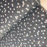 white dots on dark grey blue - triple gauze