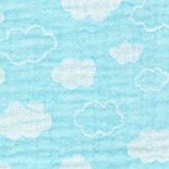 little clouds on blue - triple gauze
