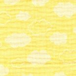 clouds on bright yellow - triple gauze