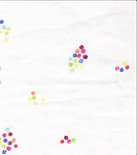 colourful pocho bijoux on white - double gauze