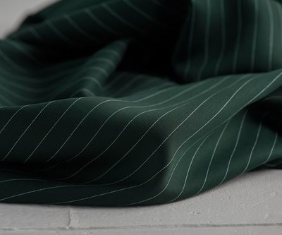 pin stripe deep green - viscose (tencel)