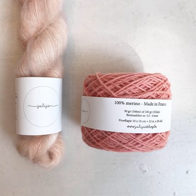 Breipakketje trui met strepen SM en merino