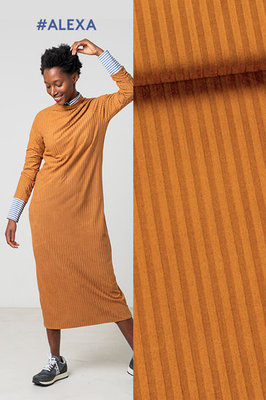 Alexa / Benita - rib tricot stof