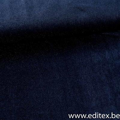 Carolle blauw met glitter - rekbare velours