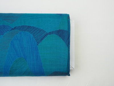 Mountain views blue - double gauze