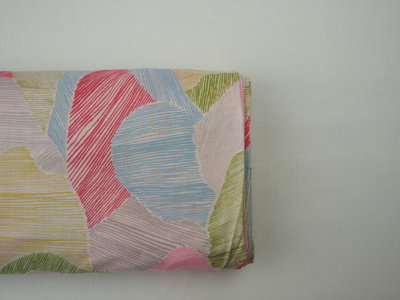 Mountain views pink and yellow - double gauze