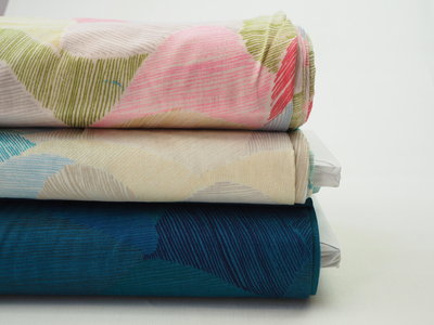 Mountain views pink and yellow - double gauze