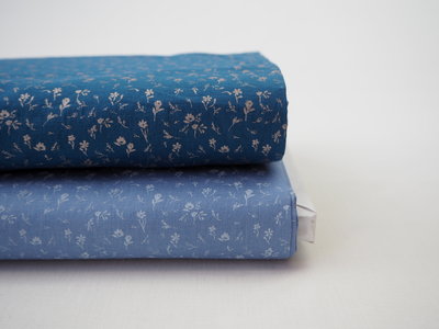 Harbe light blue - cotton satin