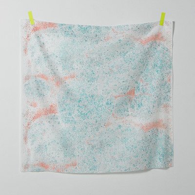 birds eye pink/turq. - double gauze