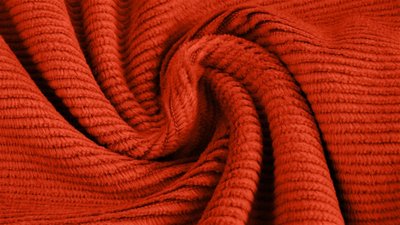 jersey washed cotton cord large rib brique - nicky velours, corduroy